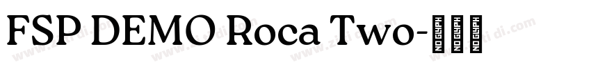 FSP DEMO Roca Two字体转换 FSP DEMO Roca Two字体转换